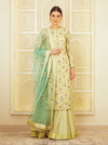 Shyam Narayan Prasad-Lemon Green Kurti And Skirt Set-INDIASPOPUP.COM