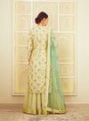 Shyam Narayan Prasad-Lemon Green Kurti And Skirt Set-INDIASPOPUP.COM