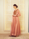 Shyam Narayan Prasad-Old Rose Pink Anarkali Set-INDIASPOPUP.COM