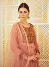 Shyam Narayan Prasad-Old Rose Pink Anarkali Set-INDIASPOPUP.COM