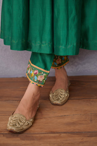 Torani-Green Panna Sitara Raisah Kurta With Pants-INDIASPOPUP.COM