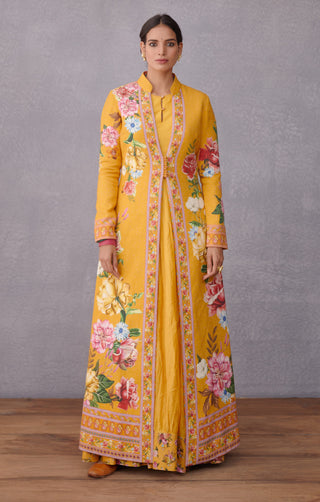 Torani-Yellow Sunehra Dhuni Jacket With Dress-INDIASPOPUP.COM