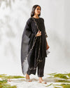 Devyani Mehrotra-Black Applique Sleeves Kurta Set-INDIASPOPUP.COM