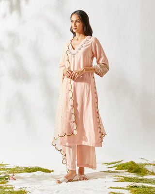 Devyani Mehrotra-Peony Pink Banjara Mirror Work Suit-INDIASPOPUP.COM