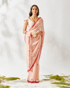 Devyani Mehrotra-Peony Pink Vintage Carnation Saree-INDIASPOPUP.COM