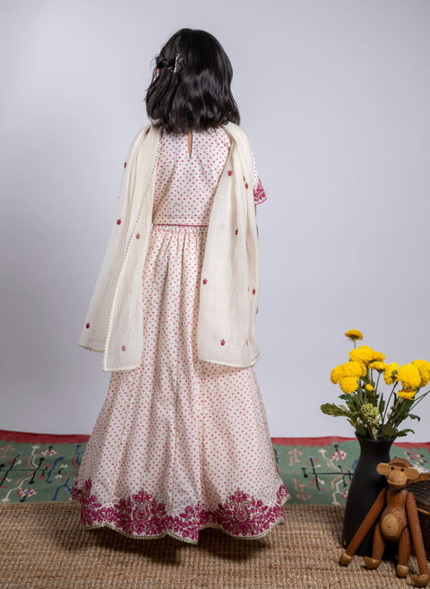 Boteh Kids-Ivory Printed Lehenga Set-INDIASPOPUP.COM