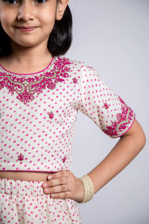 Boteh Kids-Ivory Printed Lehenga Set-INDIASPOPUP.COM