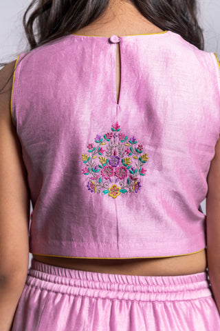 Boteh Kids-Lilac Embroidered Lehenga Set-INDIASPOPUP.COM