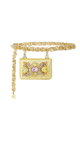 Papa Don'T Preach By Shubhika-Luxe Gold Chain Link Belt Bag-INDIASPOPUP.COM