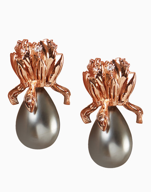 Outhouse-Rose Gold Pearl Nuit Studs-INDIASPOPUP.COM