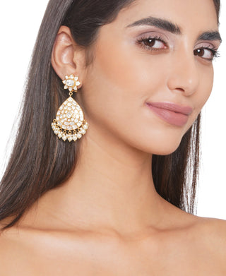 Preeti Mohan-Gold Plated Moissanite Earring-INDIASPOPUP.COM
