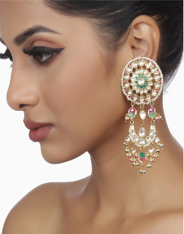 Multicolor Malini Kundan Earring