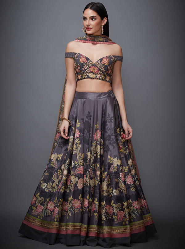 Navratri Style Black Lehenga With Heavy Work Blouse – Amrutamfab