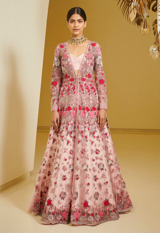 Varun Bahl-Pink Embroidered Lehenga Jacket-INDIASPOPUP.COM