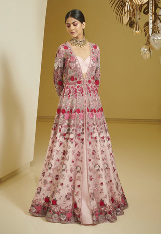 Varun Bahl-Pink Embroidered Lehenga Jacket-INDIASPOPUP.COM