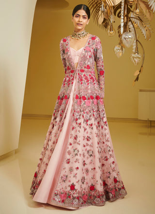 Varun Bahl-Pink Embroidered Lehenga Jacket-INDIASPOPUP.COM