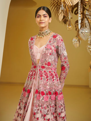 Varun Bahl-Pink Embroidered Lehenga Jacket-INDIASPOPUP.COM