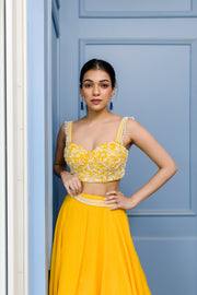 Sanya Gulati-Mango Bustier And Panelled Skirt Set-INDIASPOPUP.COM