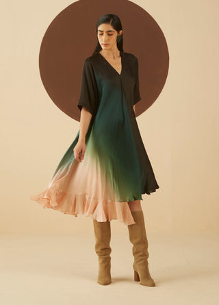 Kanelle-Green Livia Ombre Dress-INDIASPOPUP.COM