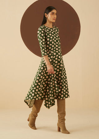 Kanelle-Green Amelia Print Dress-INDIASPOPUP.COM