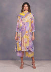 Devyani Mehrotra-Lavender Printed Tunic Set-INDIASPOPUP.COM