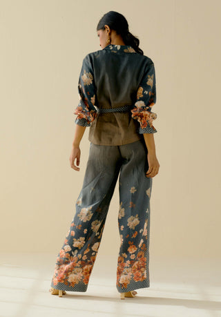 Pozruh-Demi Ombre Printed Pants-INDIASPOPUP.COM