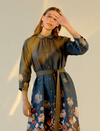 Pozruh-Josie Blue Shirt Dress-INDIASPOPUP.COM