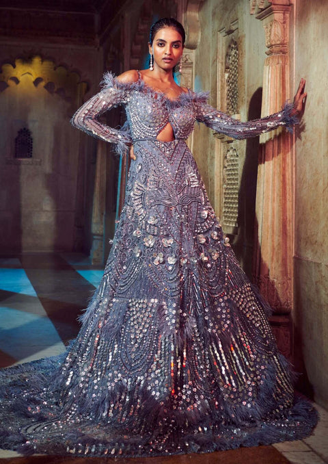 Priya Singh stills in golden off shoulder gown at Hi-Life Exhibition  Curtain Raiser - South Indian Actress