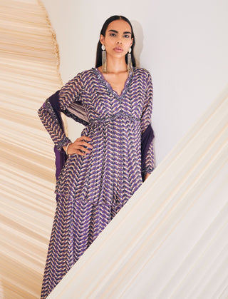 Divya Aggarwal-Meadow Purple Printed Sharara Set-INDIASPOPUP.COM