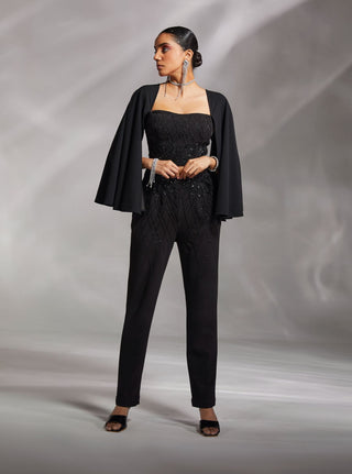 Divya Aggarwal-Ezra Black Embellished Top And Trouser-INDIASPOPUP.COM