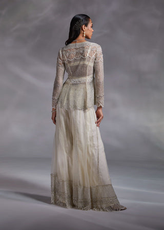 Divya Aggarwal-Teigen Off-White Embellished Sharara Set-INDIASPOPUP.COM