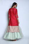 Nautanky - Pink Kurta With Blue Skirt - INDIASPOPUP.COM