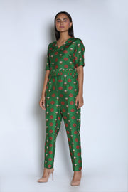 Nautanky - Dark Green Crop Top & Pants - INDIASPOPUP.COM