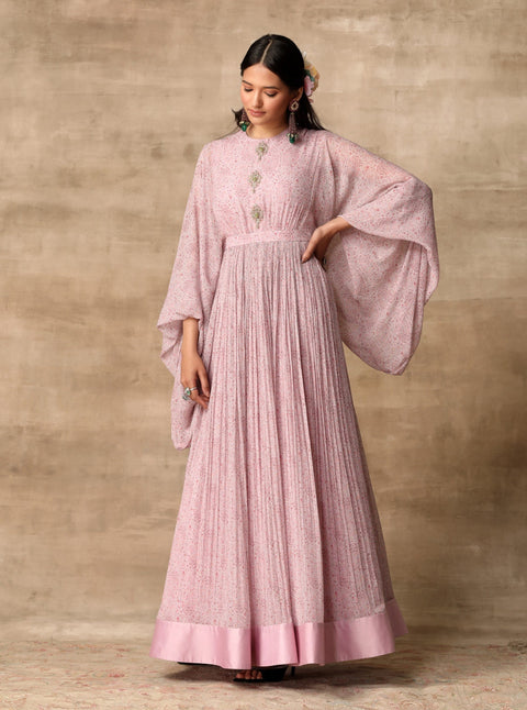 Ridhi Mehra-Lilac Anarkali With Embroidered Buttons-INDIASPOPUP.COM