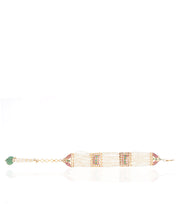 Preeti Mohan-Gold Plated Red & Green Bracelets With Pearls-INDIASPOPUP.COM