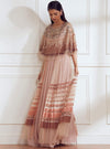 Not So Serious By Pallavi Mohan-Blush Floral Dress-INDIASPOPUP.COM
