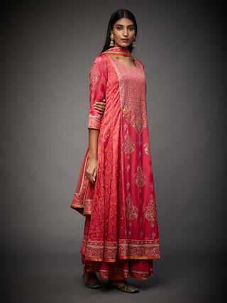 Ri.Ritu Kumar-Pink Embroidered Kurta Set-INDIASPOPUP.COM