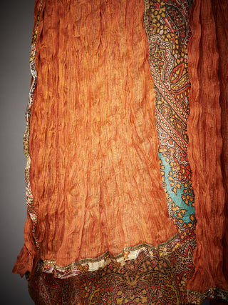 Ri.Ritu Kumar-Burnt Orange Embroidered Kurta Set-INDIASPOPUP.COM