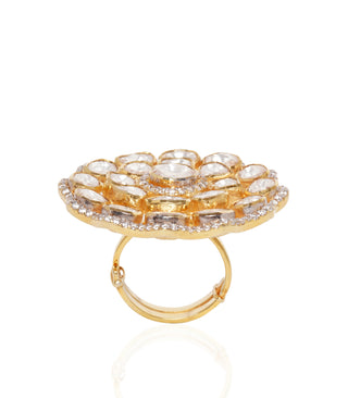 Preeti Mohan-Gold Plated Moissanite Ring-INDIASPOPUP.COM