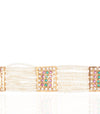 Preeti Mohan-Gold Plated Red & Green Bracelets With Pearls-INDIASPOPUP.COM
