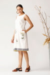 Payal Pratap-Ecru Oak Sleeveless Dress-INDIASPOPUP.COM