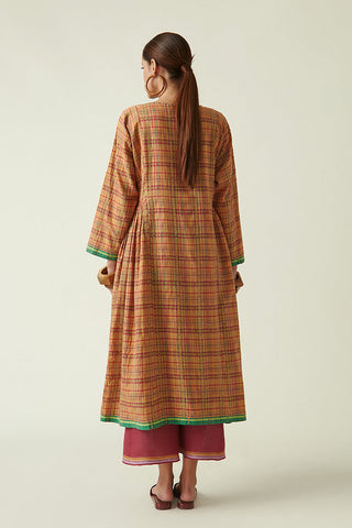 Payal Pratap-Mustard Coprinus Panelled Dress-INDIASPOPUP.COM