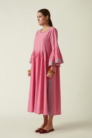 Payal Pratap-Pink Amanita Wide Sleeve Dress-INDIASPOPUP.COM