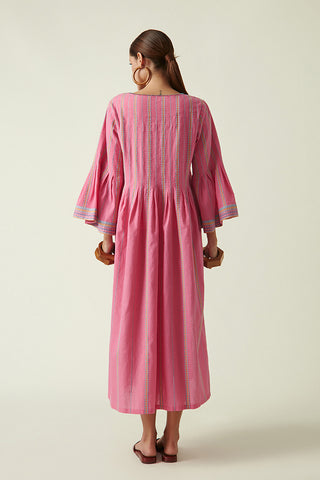 Payal Pratap-Pink Amanita Wide Sleeve Dress-INDIASPOPUP.COM