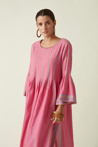 Payal Pratap-Pink Amanita Wide Sleeve Dress-INDIASPOPUP.COM