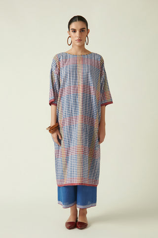 Payal Pratap-Blue Pesser Free Size Dress-INDIASPOPUP.COM