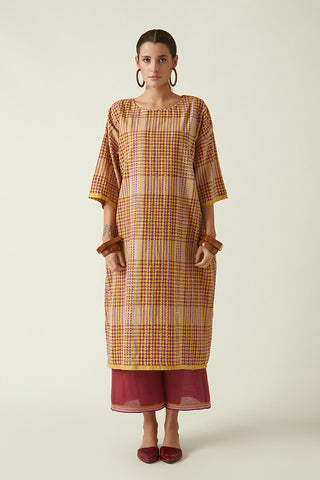 Payal Pratap-Mustard Vulpes Free Size Dress-INDIASPOPUP.COM