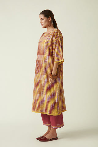 Payal Pratap-Mustard Vulpes Free Size Dress-INDIASPOPUP.COM