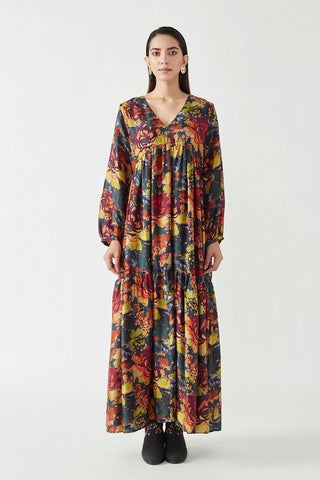 Payal Pratap-Multicolor Arlene Printed Maxi Dress-INDIASPOPUP.COM
