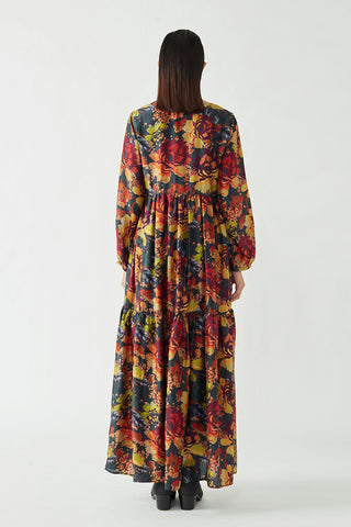 Payal Pratap-Multicolor Arlene Printed Maxi Dress-INDIASPOPUP.COM